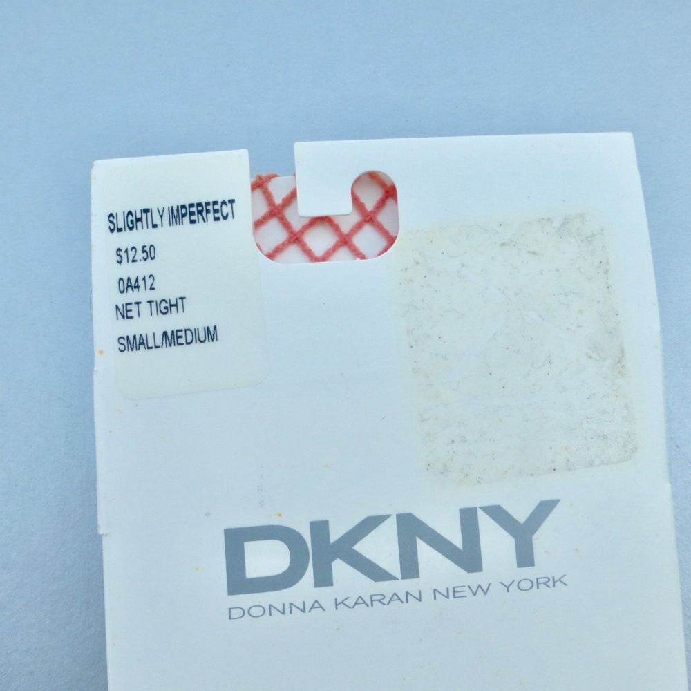 Peach Fishnet Pantyhose DKNY Slightly Imperfect* - Picture 3 of 8